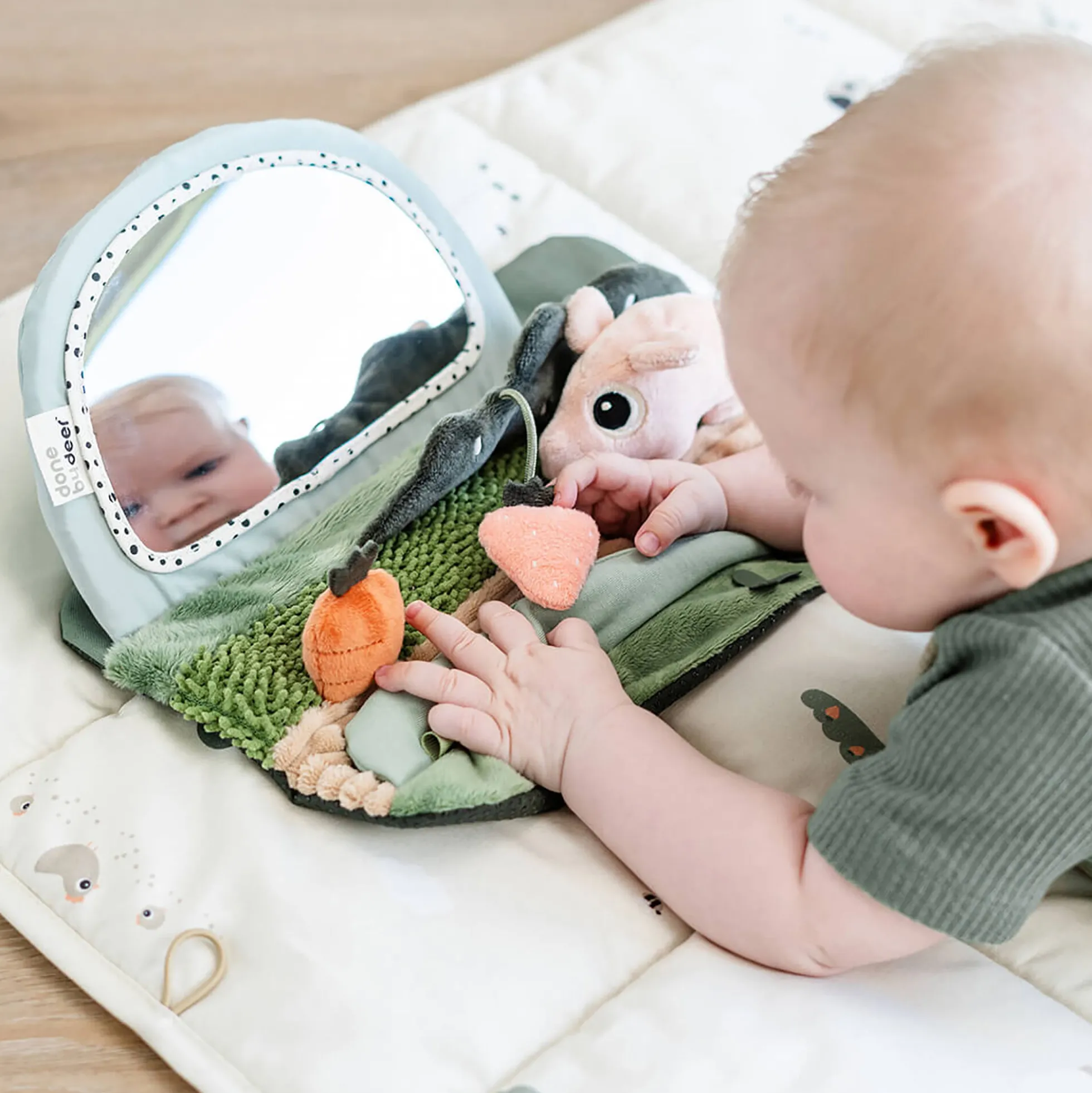 Tiny Farm tummy time sensorisk spejl, colour mix