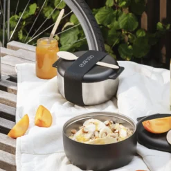To Go madkasse, steel/black