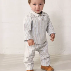 Tovas B Shirt, blue iris stripe