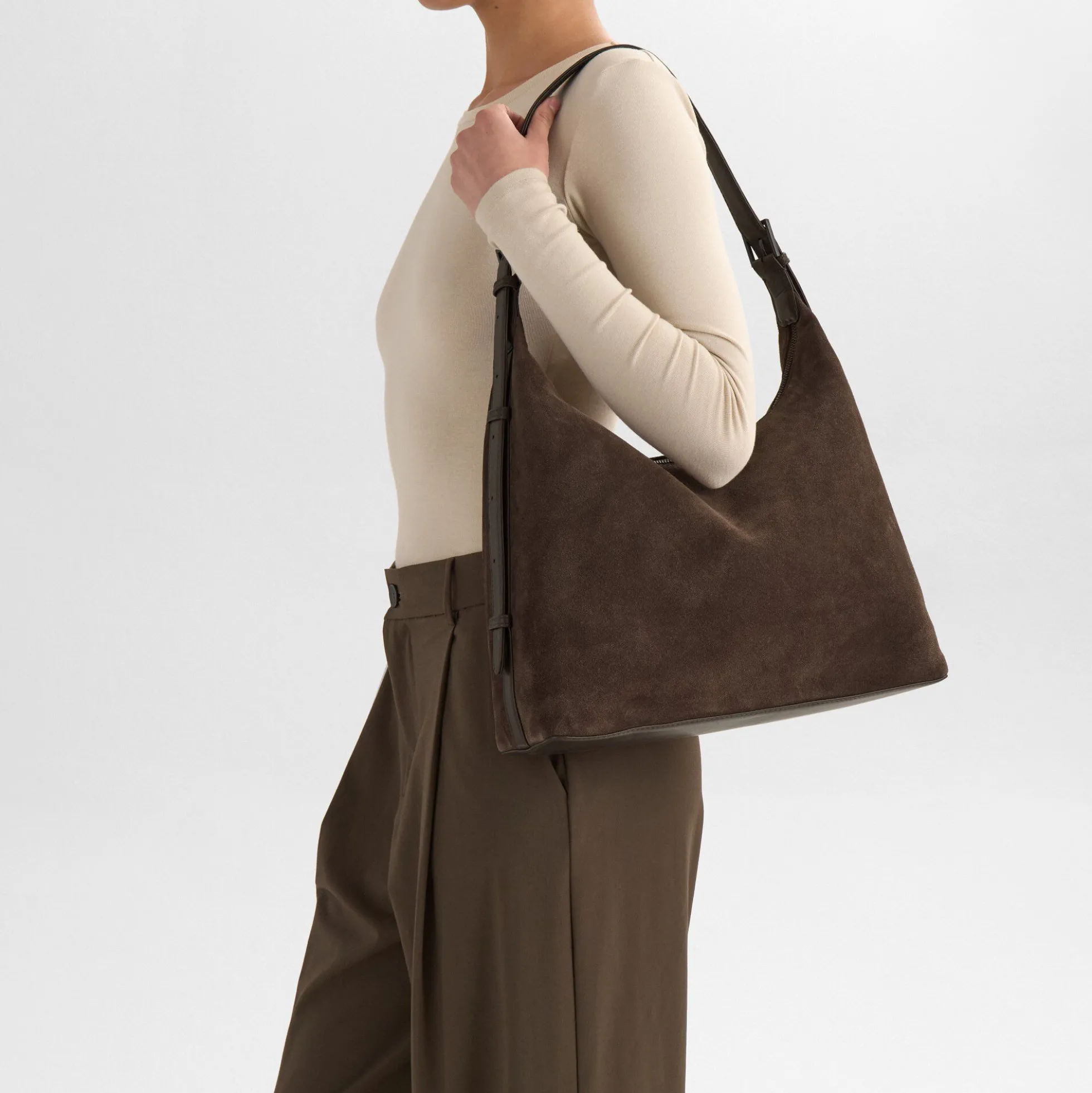 TribecaMBG Bag Suede, dark brown
