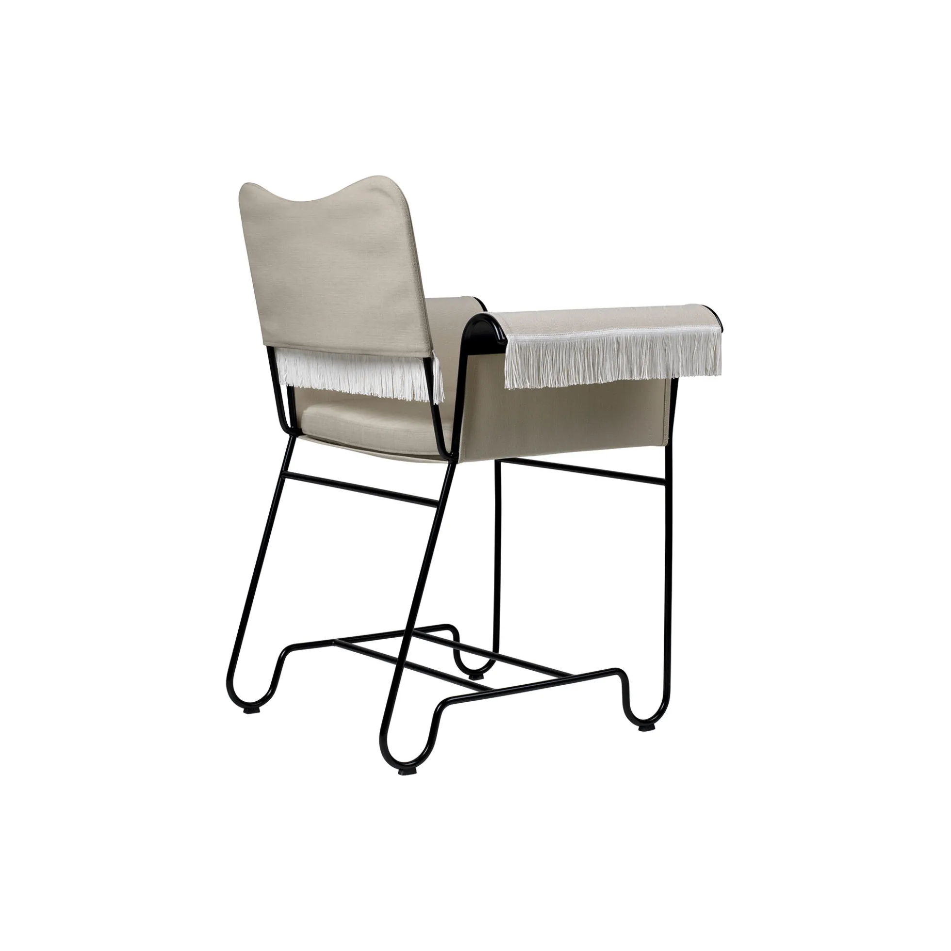 Tropique Dining Chair with Fringes, Udine Limonta 12/classic black
