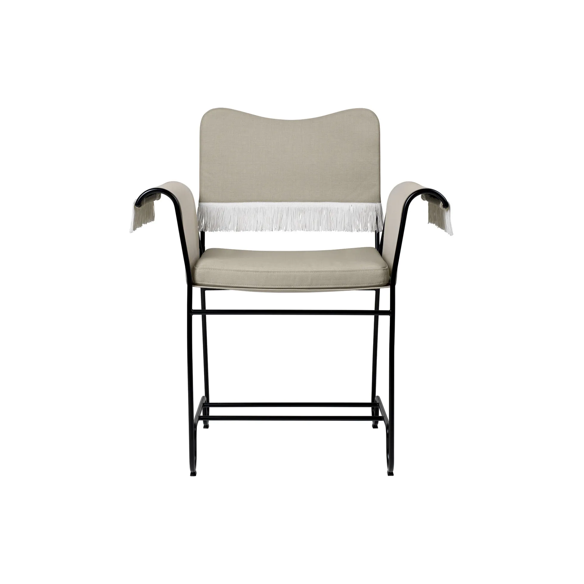 Tropique Dining Chair with Fringes, Udine Limonta 12/classic black