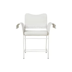 Tropique Dining Chair with Fringes, Leslie Limonta 06/classic white semi matt