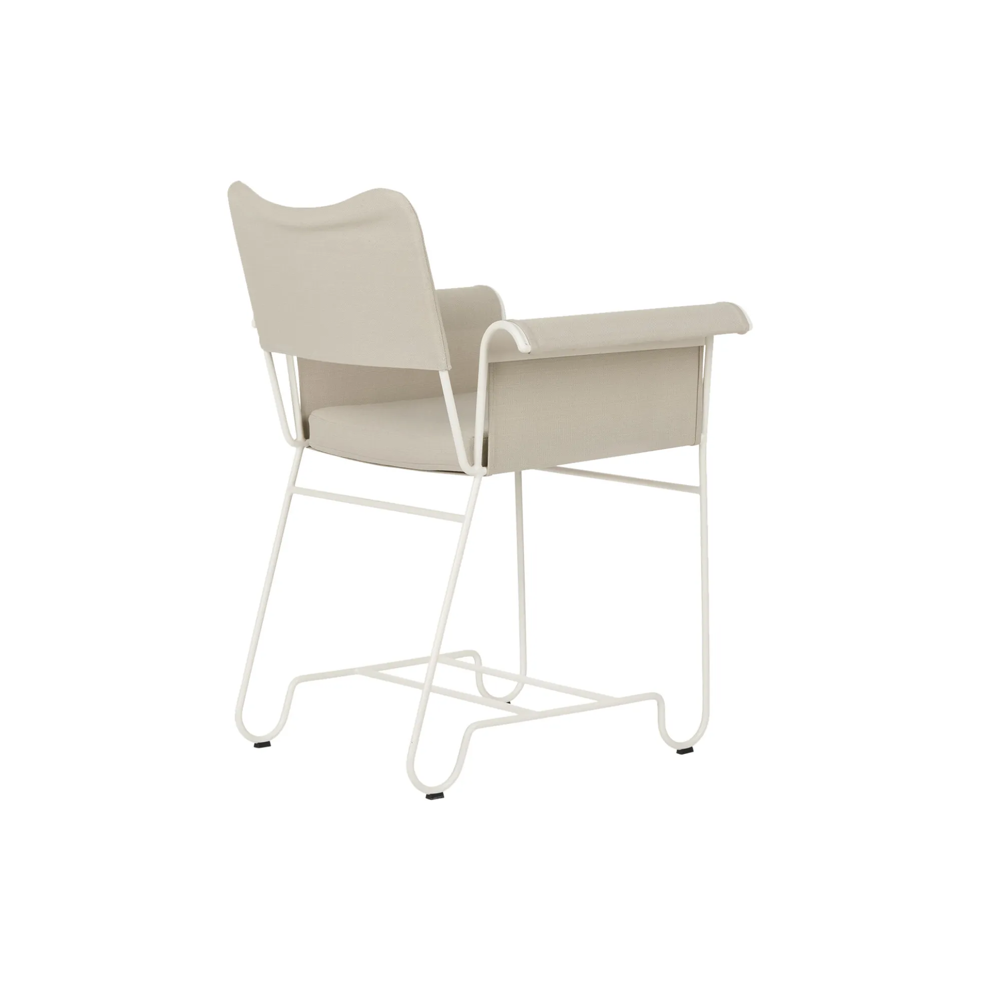 Tropique Dining Chair without Fringes, Leslie Limonta 12/classic white semi matt