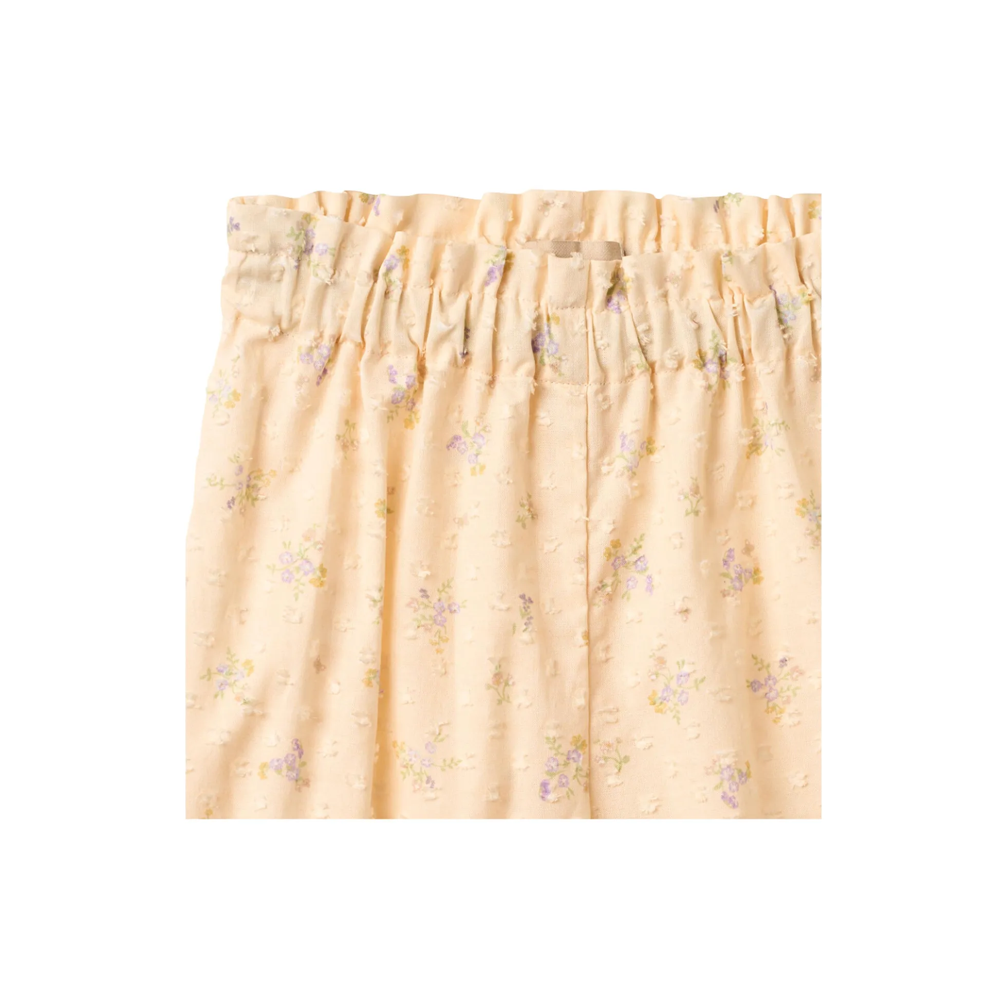 Trousers Polly, barely apricot flowers