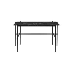 TS Desk, black marquina marble/black