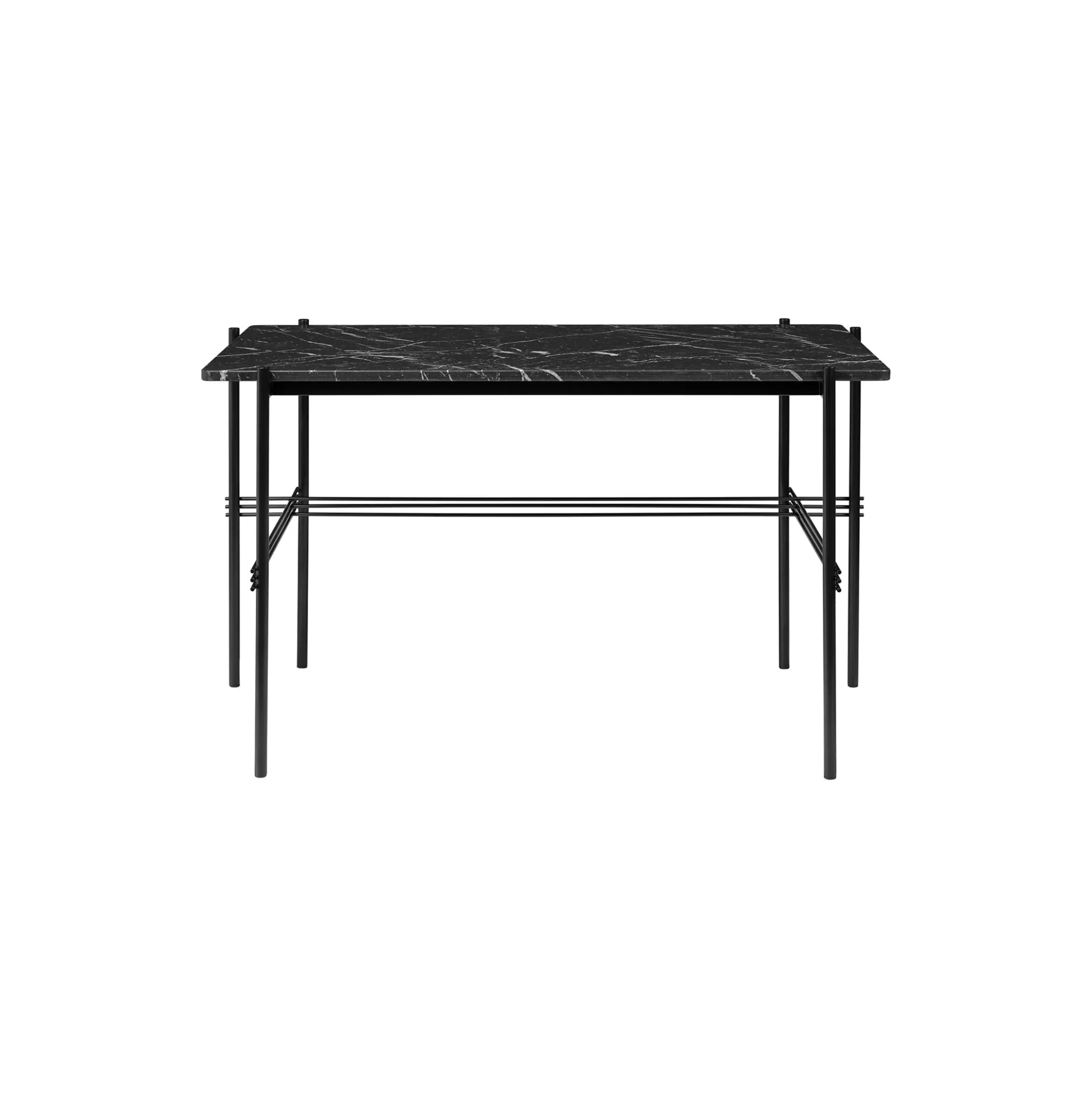 TS Desk, black marquina marble/black