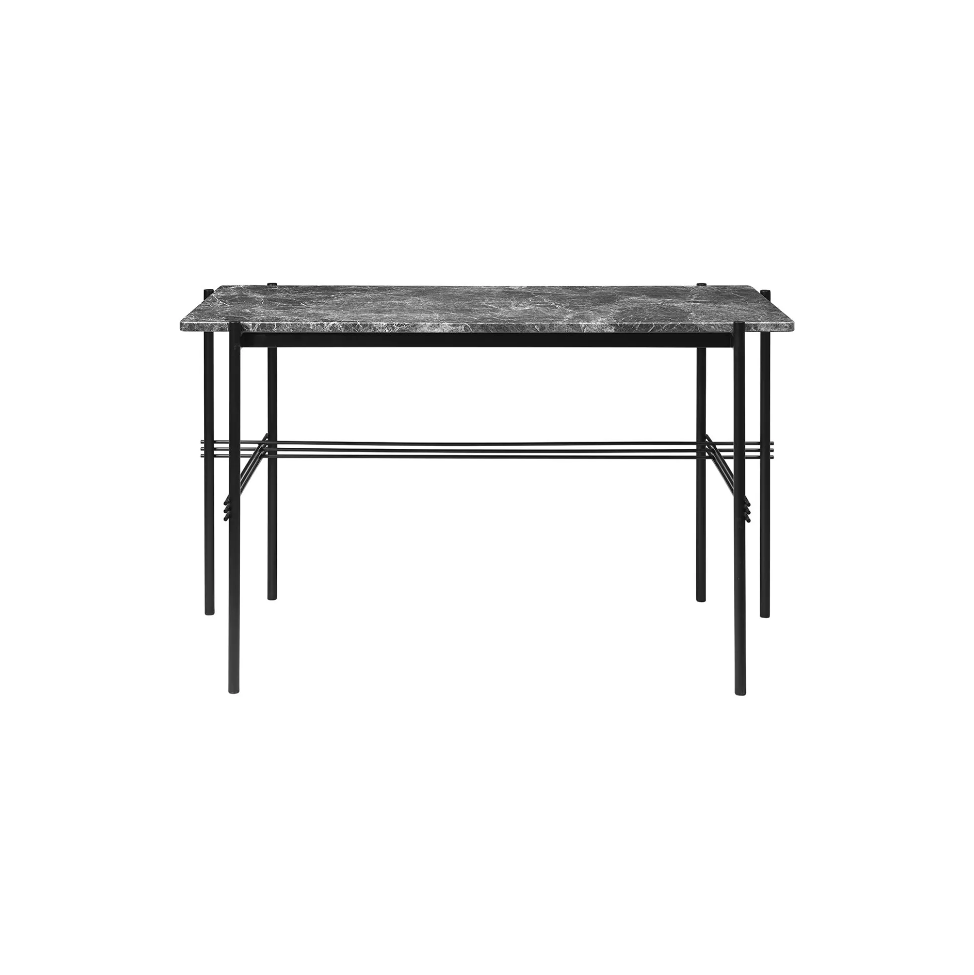 TS Desk, grey emperador marble/black