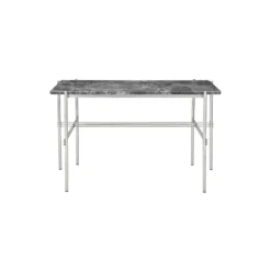 TS Desk, grey emperador marble/steel