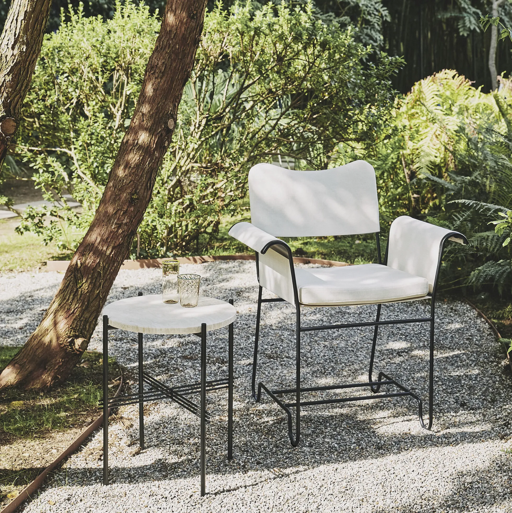 TS Outdoor Side Table, neutral white