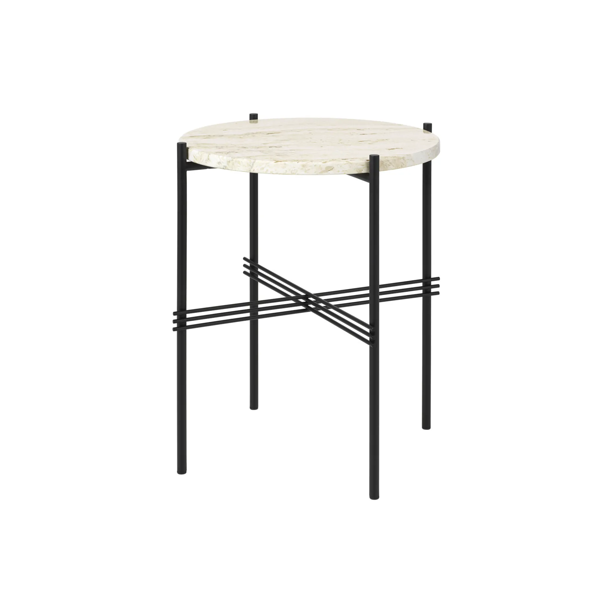 TS Side Table Round, neutral white/black