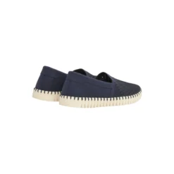 Tulip Espadrille, dark indigo pearled ivory