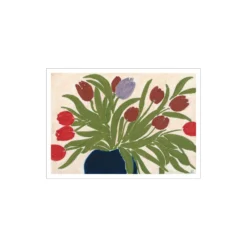 Tulips in a Blue Vase
