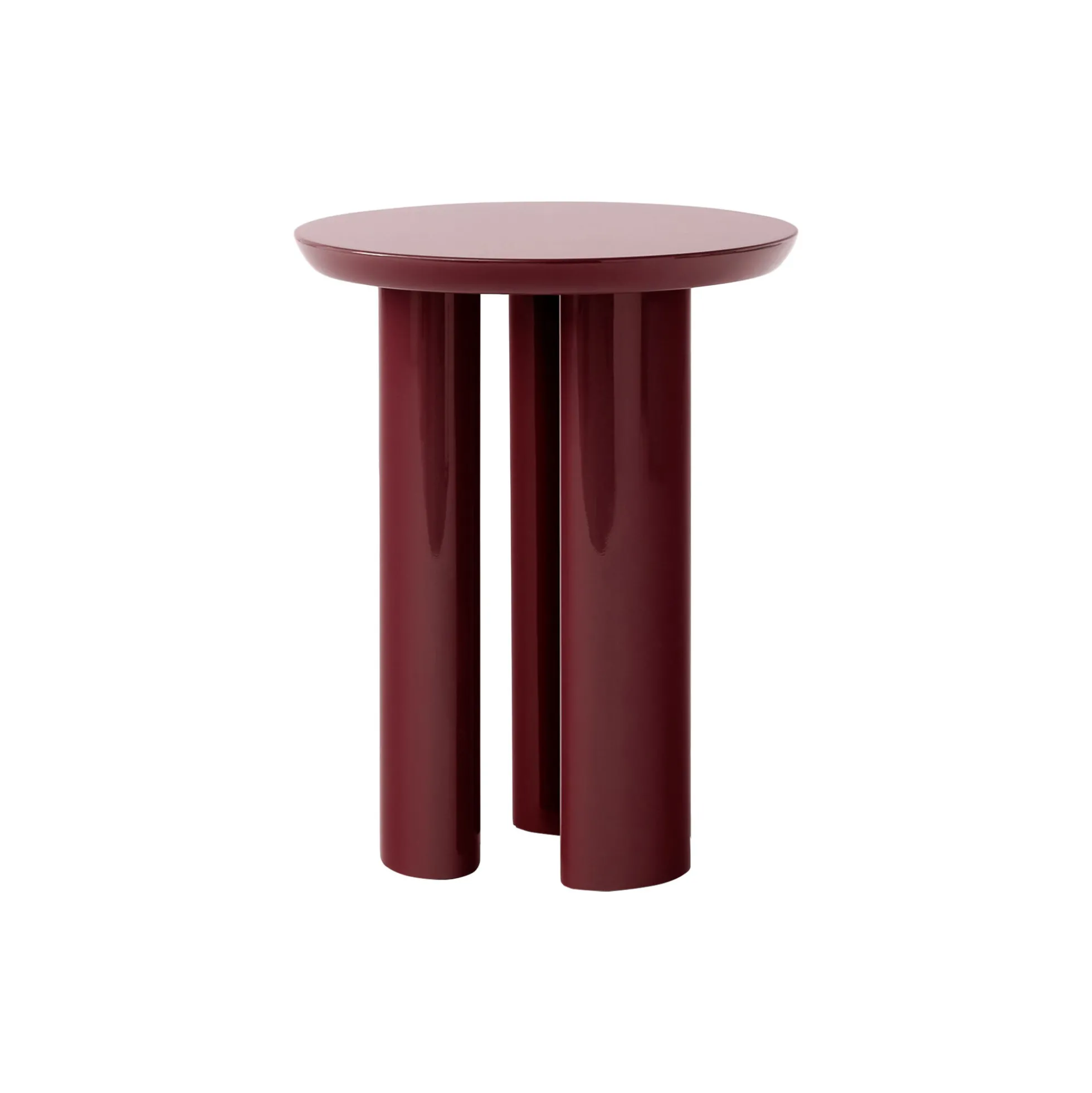 Tung JA3 Side Table, burgundy red