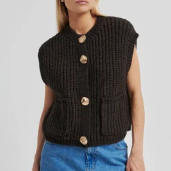 Ulrikke Knit Vest, chocolate torte