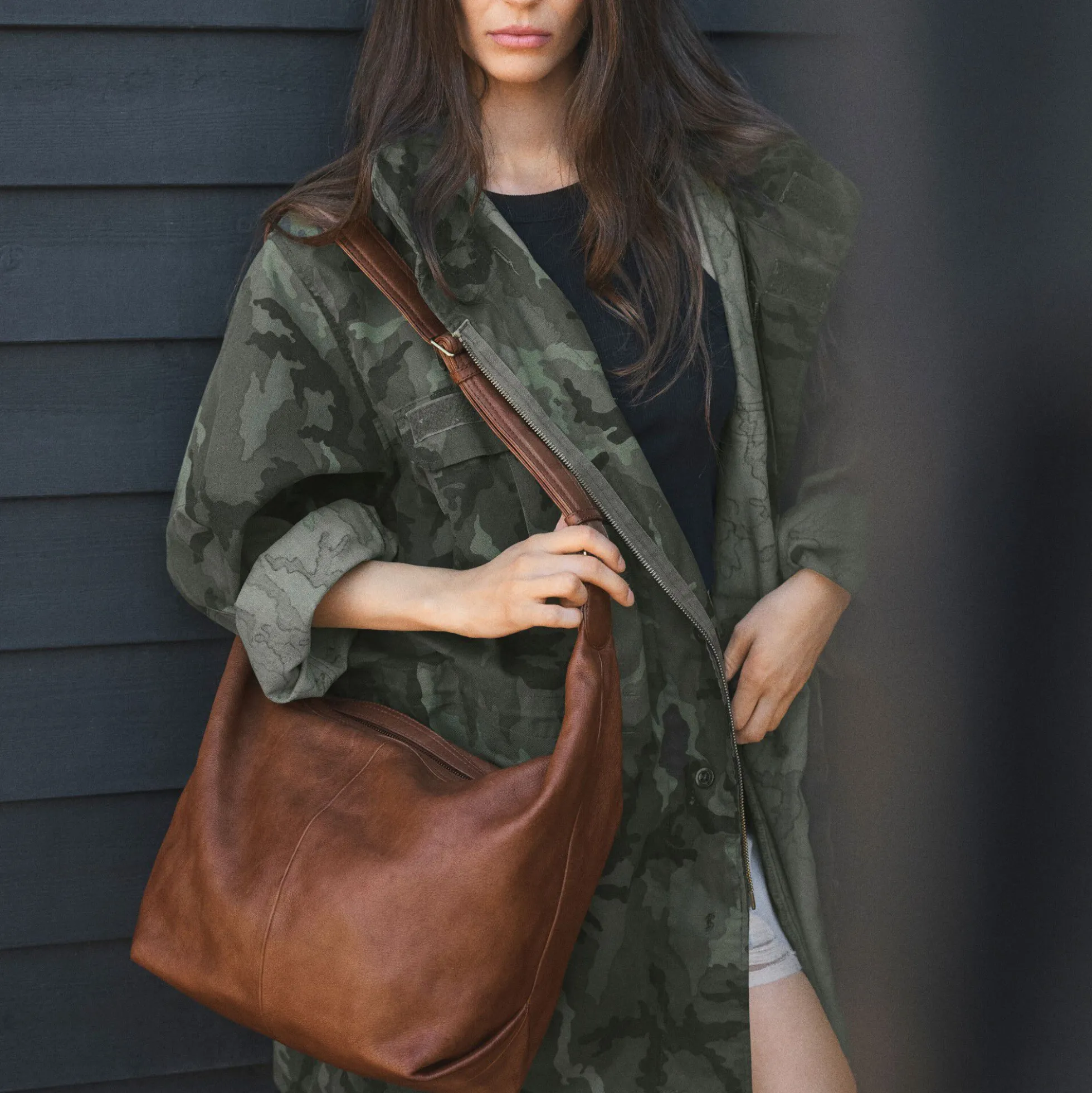 VenedaMBG Bag, Soft Vint., cognac w/br. gold