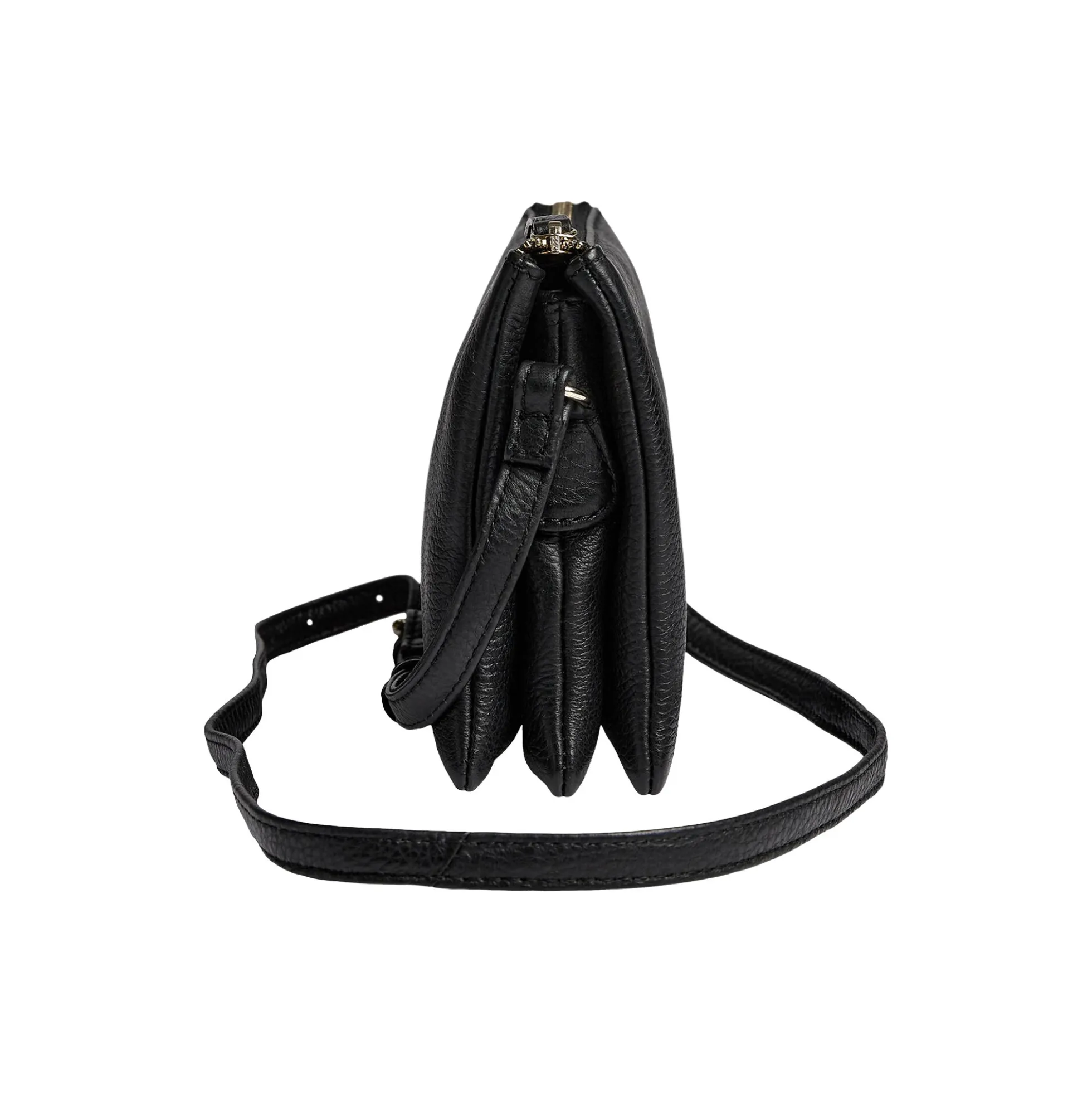 VeraMBG Crossbody Bag Grain, black w/gold