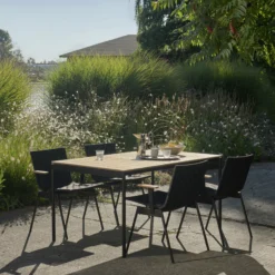 Ville AV25 Outdoor Dining Table, warm black