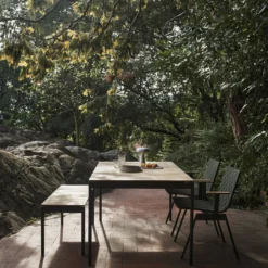 Ville AV26 Outdoor Dining Table, bronze green