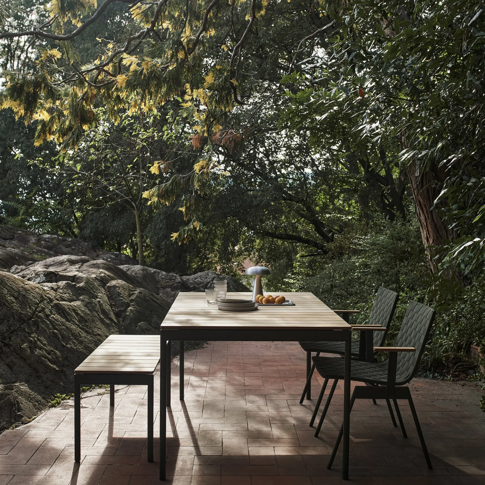 Ville AV26 Outdoor Dining Table, bronze green