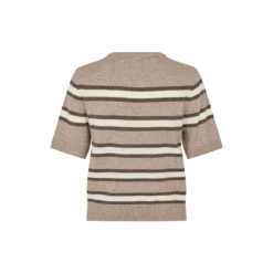 Vilna Knit SS O-Neck, light beige melange