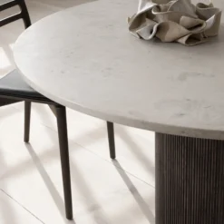 VIPP494 Cabin Round Table, jura grau blau/dark oak