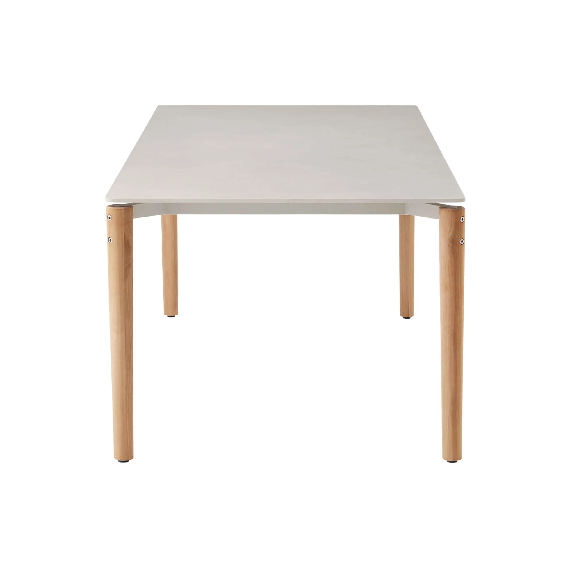 Vipp718 Open-Air Table, teak/light grey