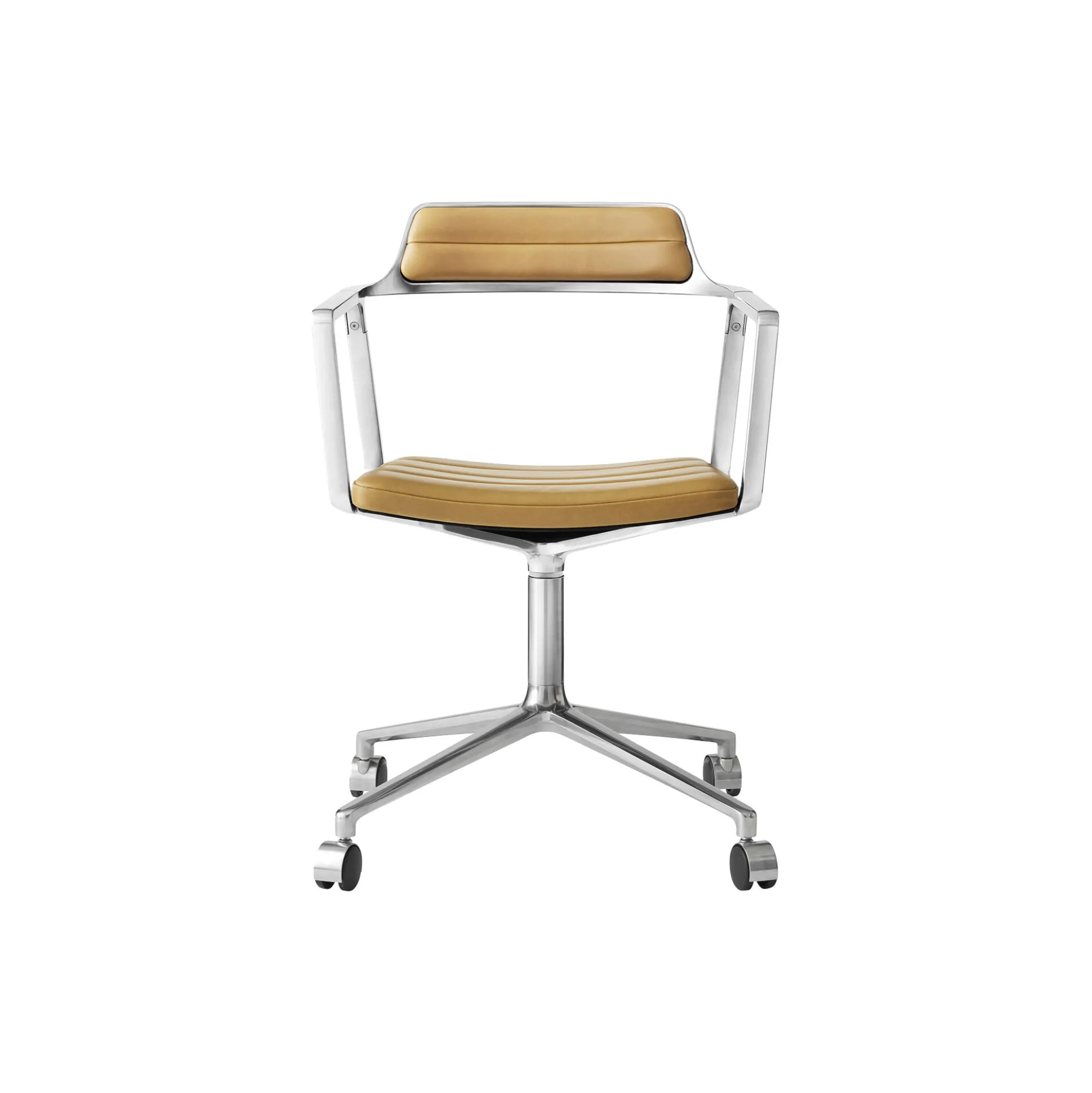 VIPP452 Swivel Chair with Castors, sand/polished aluminium