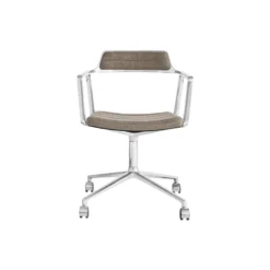 VIPP452 Swivel Chair with Castors, dark sand/polished aluminium