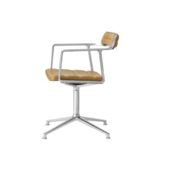 VIPP452 Swivel Chair with Gliders, sand/polished aluminium