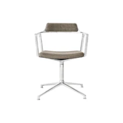 VIPP452 Swivel Chair with Gliders, dark sand/polished aluminium