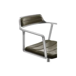 VIPP452 Swivel Chair with Gliders, bosco green/polished aluminium