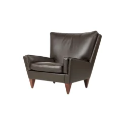 V11 Lounge Chair, coffee/oiled walnut