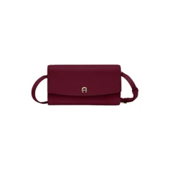 Wallet With Strap, burgundy