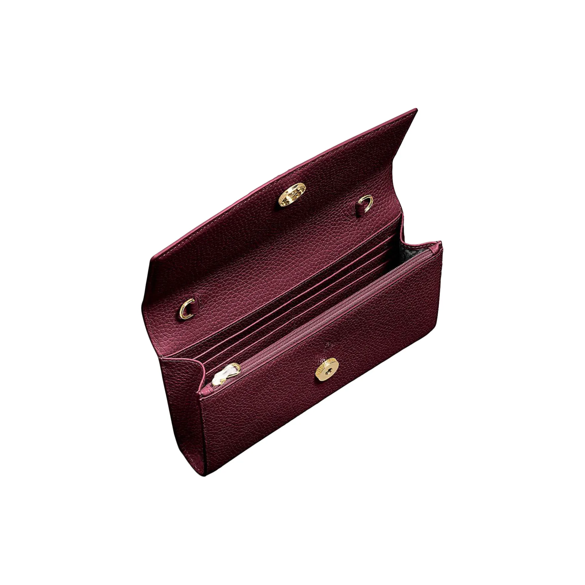 Wallet With Strap, burgundy