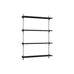 Wall Shelving Medium, black/stainless steel