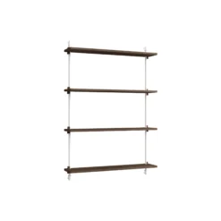 Wall Shelving Medium, smoked oak/white