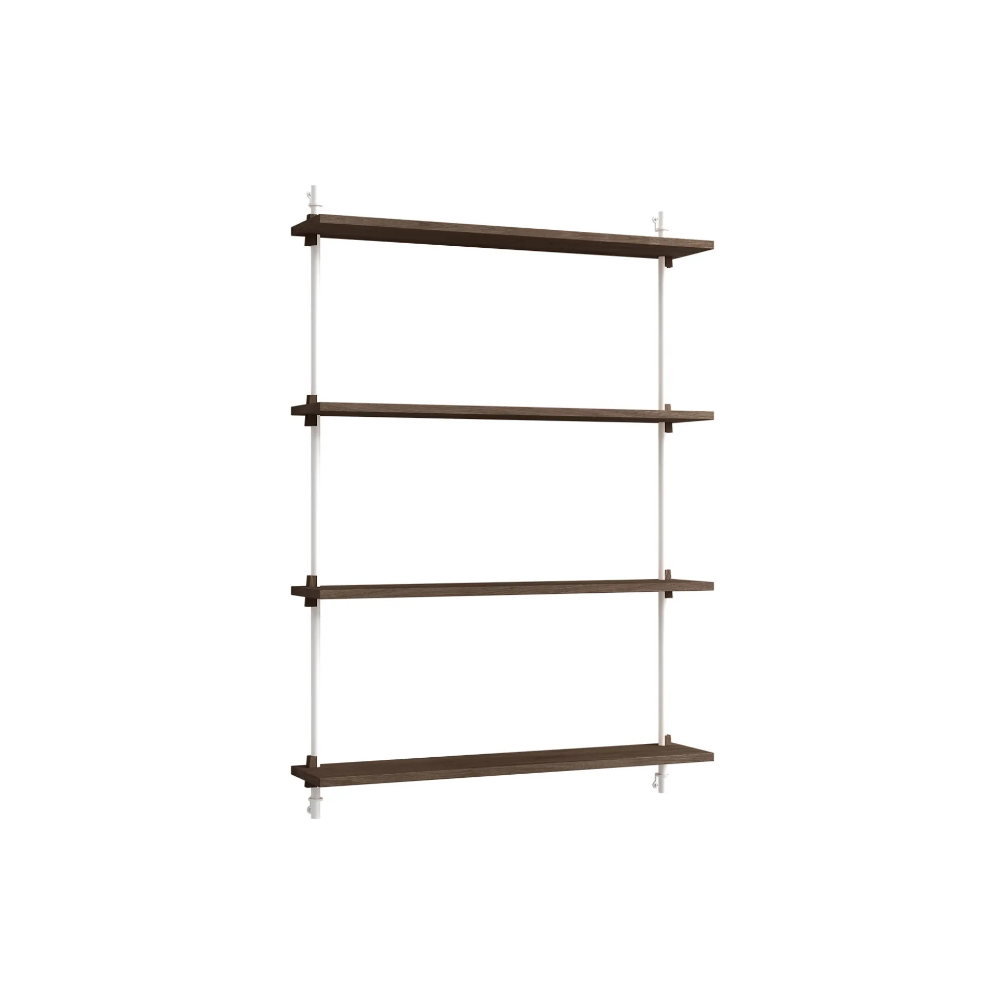 Wall Shelving Medium, smoked oak/white