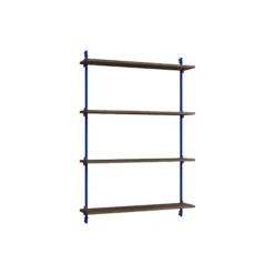 Wall Shelving Medium, smoked oak/deep blue