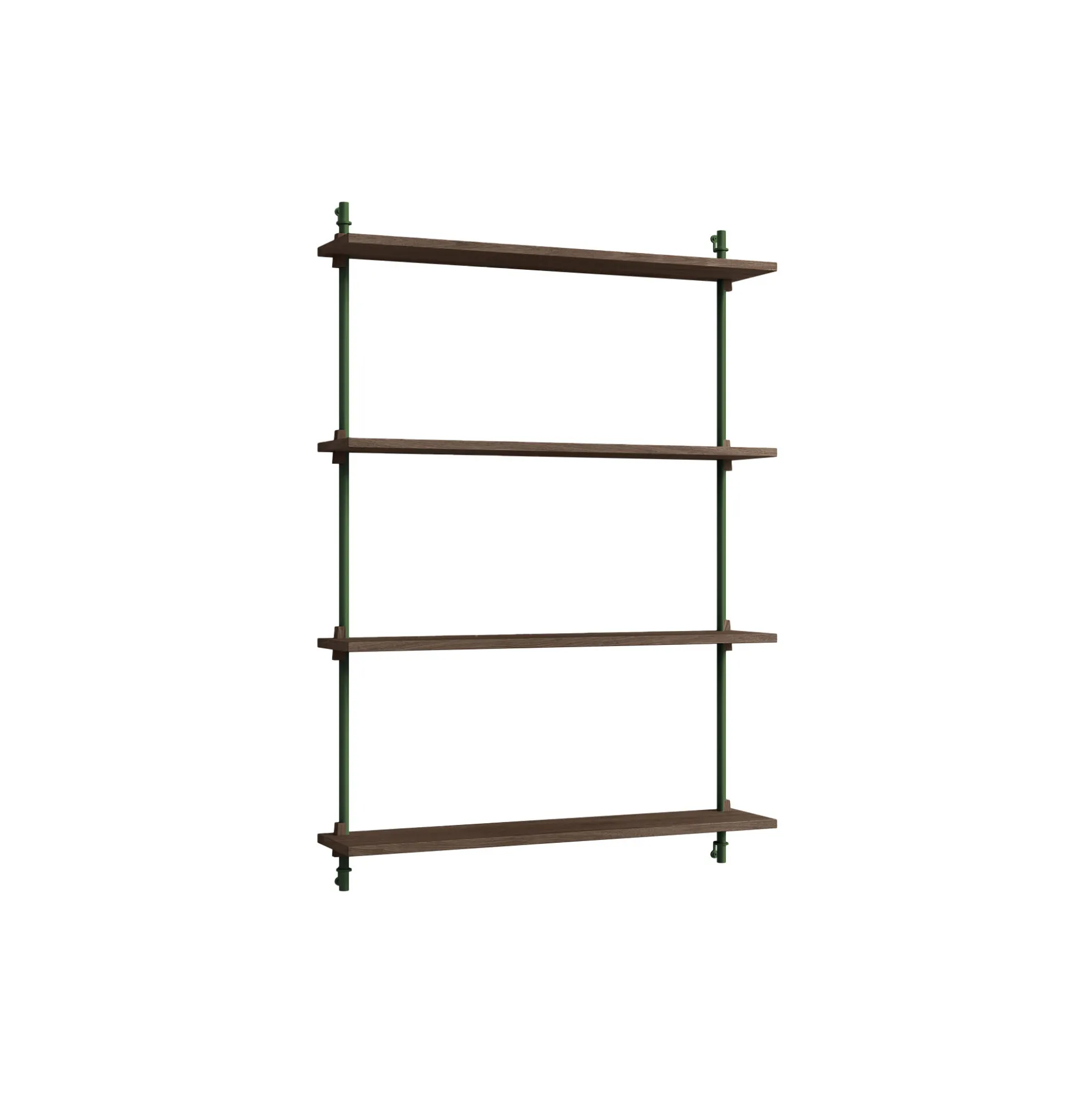 Wall Shelving Medium, smoked oak/pine green