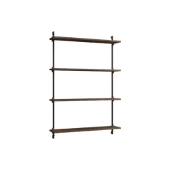 Wall Shelving Medium, smoked oak/black
