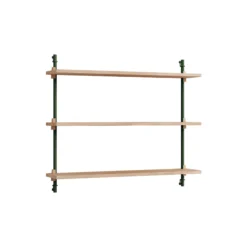 Wall Shelving Small, oak/pine green