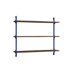 Wall Shelving Small, smoked oak/deep blue
