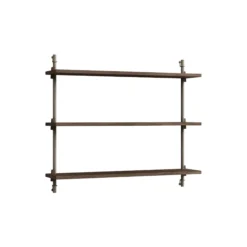 Wall Shelving Small, smoked oak/warm grey