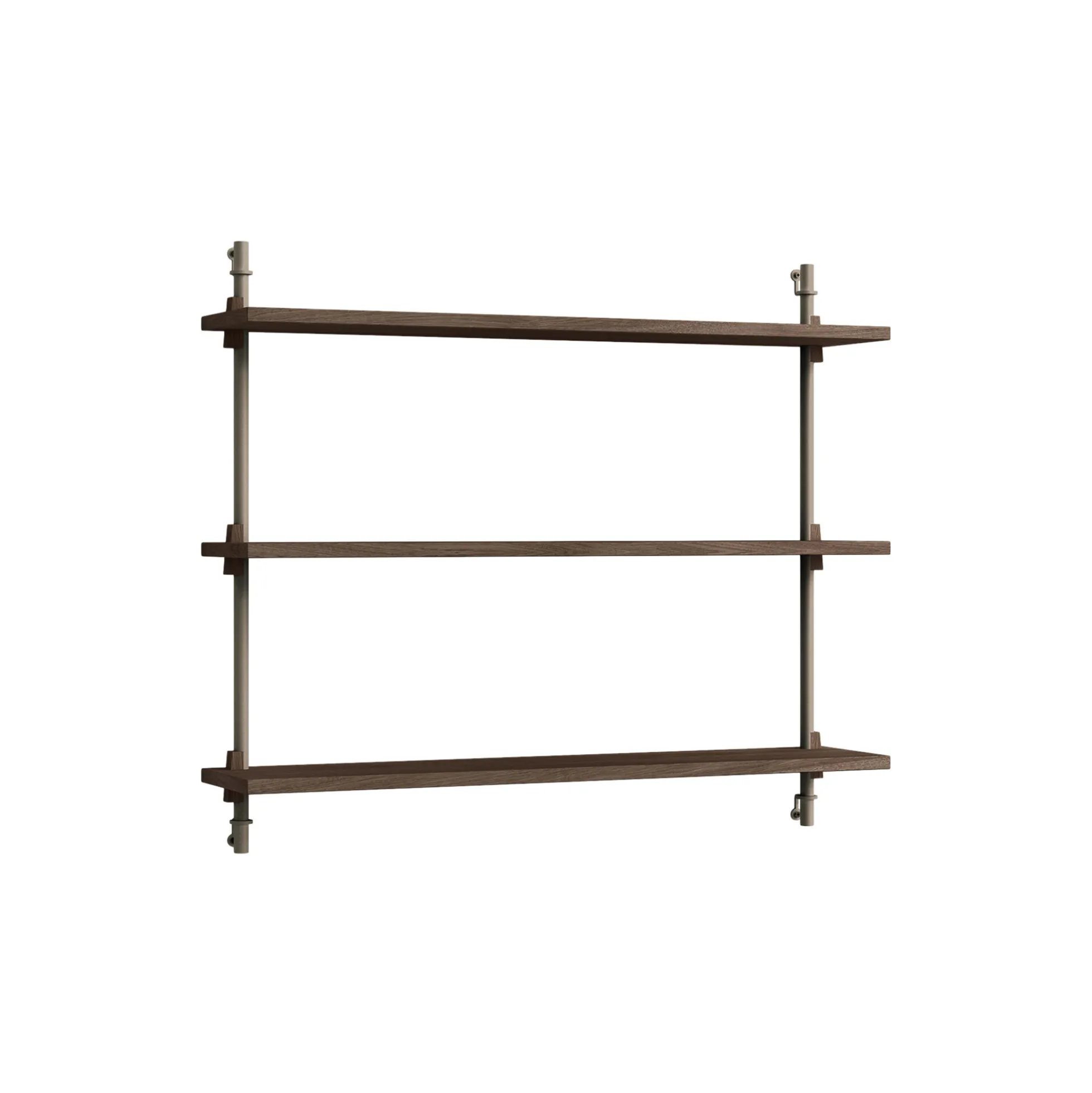Wall Shelving Small, smoked oak/warm grey