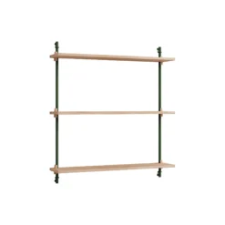 Wall Shelving Standard, oak/pine green