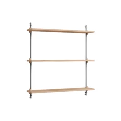 Wall Shelving Standard, oak/stainless steel