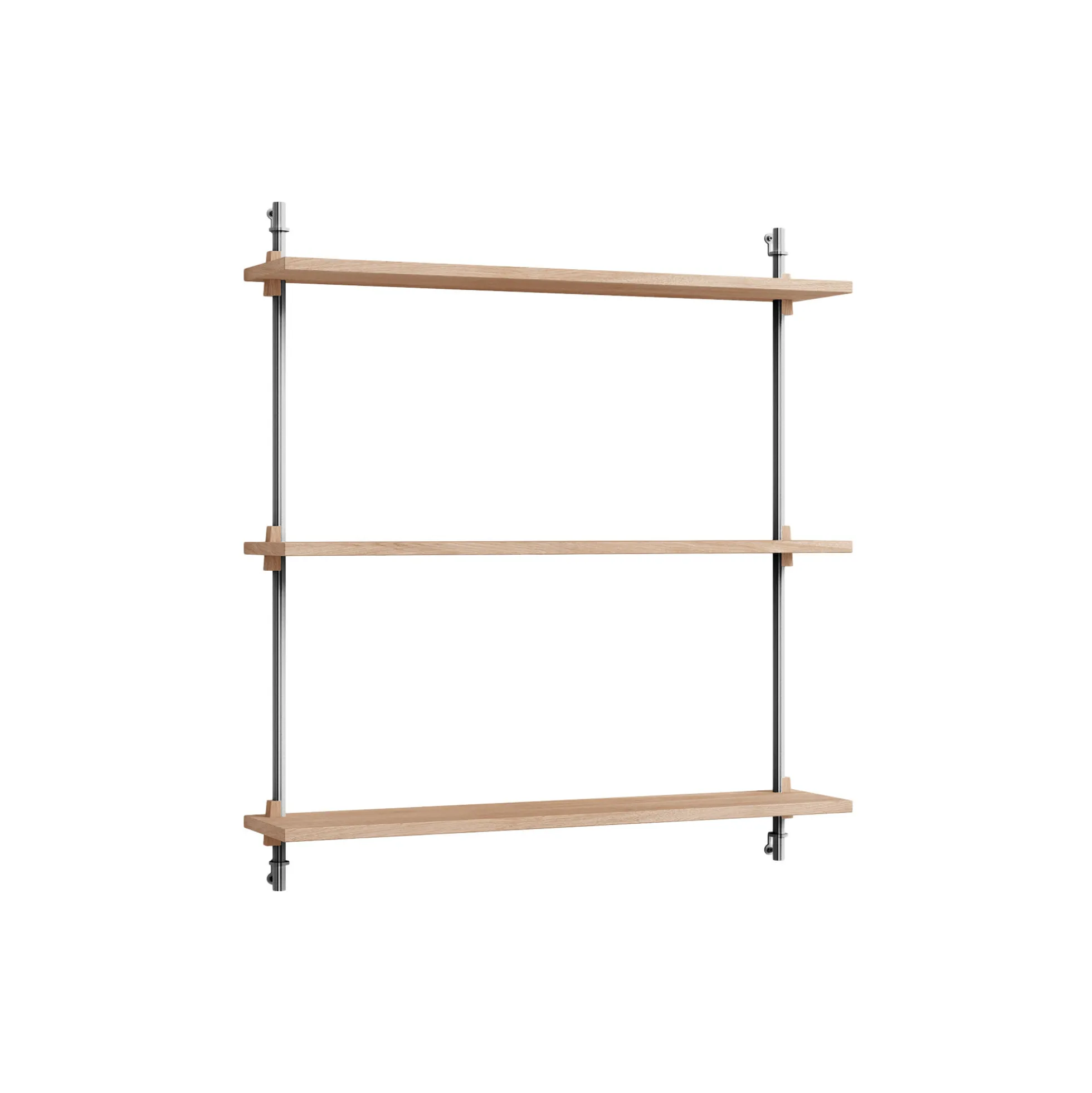 Wall Shelving Standard, oak/stainless steel