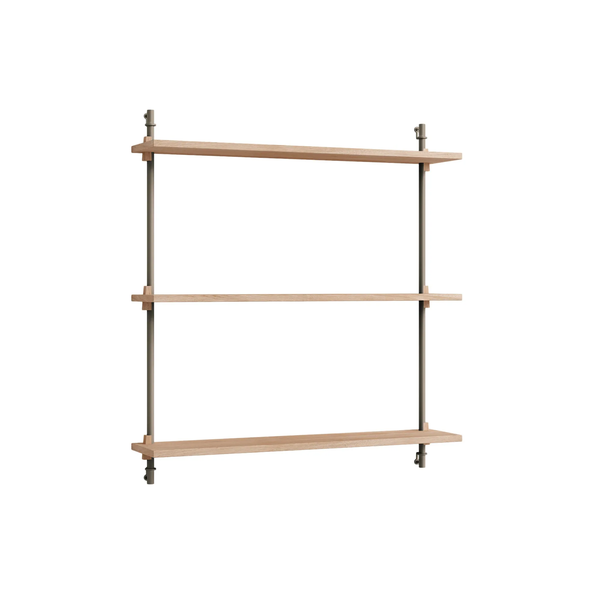 Wall Shelving Standard, oak/warm grey