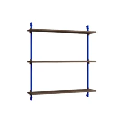 Wall Shelving Standard, smoked oak/deep blue